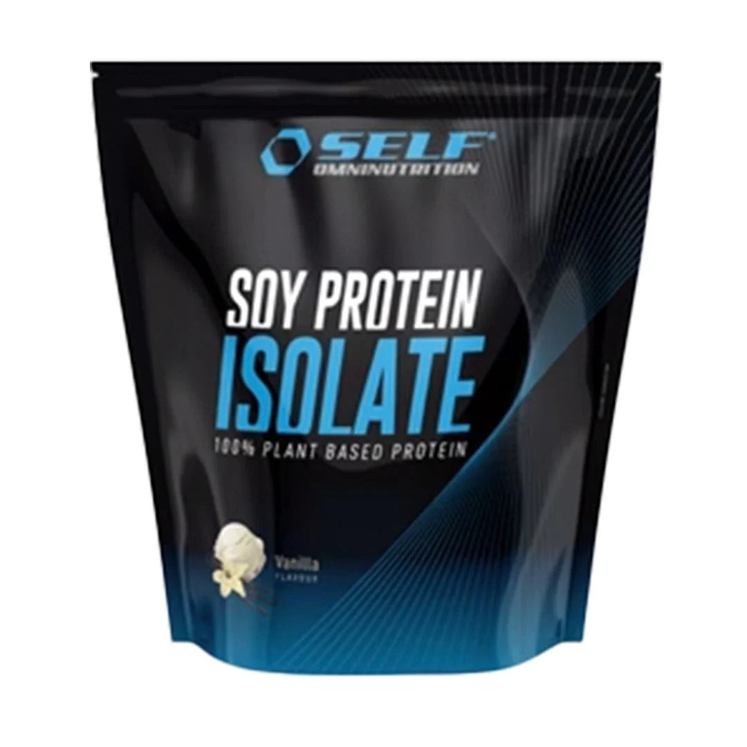 Self Omninutrition Soy Protein 1 kg proteinpulver i en svart och blå påse för smaken Vanilla., bild 2 av 2