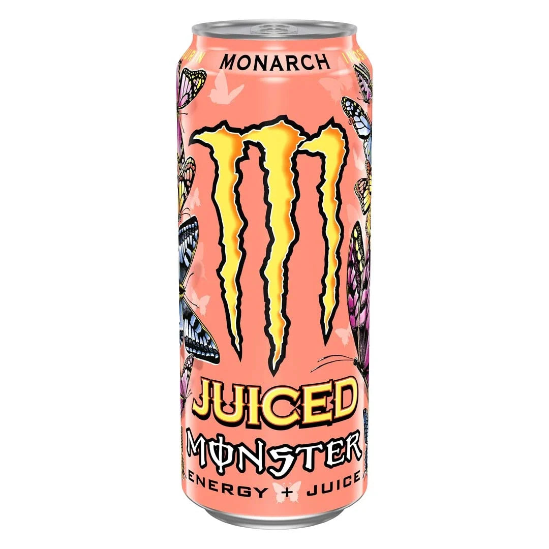 Monster Energy 500 ml i en rosa burk dekorerad med fjärilar för smaken Monarch., bild 3 av 20