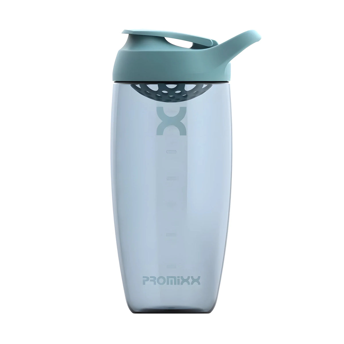ProMixx Pursuit Shaker Bottle 700 ml med blått lock, integrerad agitator och transparent flaska i ECOZEN-material., bild 3 av 7