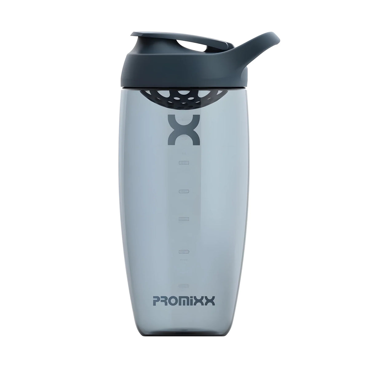 Grafitgrå ProMixx Pursuit Shaker Bottle 700 ml med transparent design, inbyggd agitator och tätslutande lock., bild 4 av 7