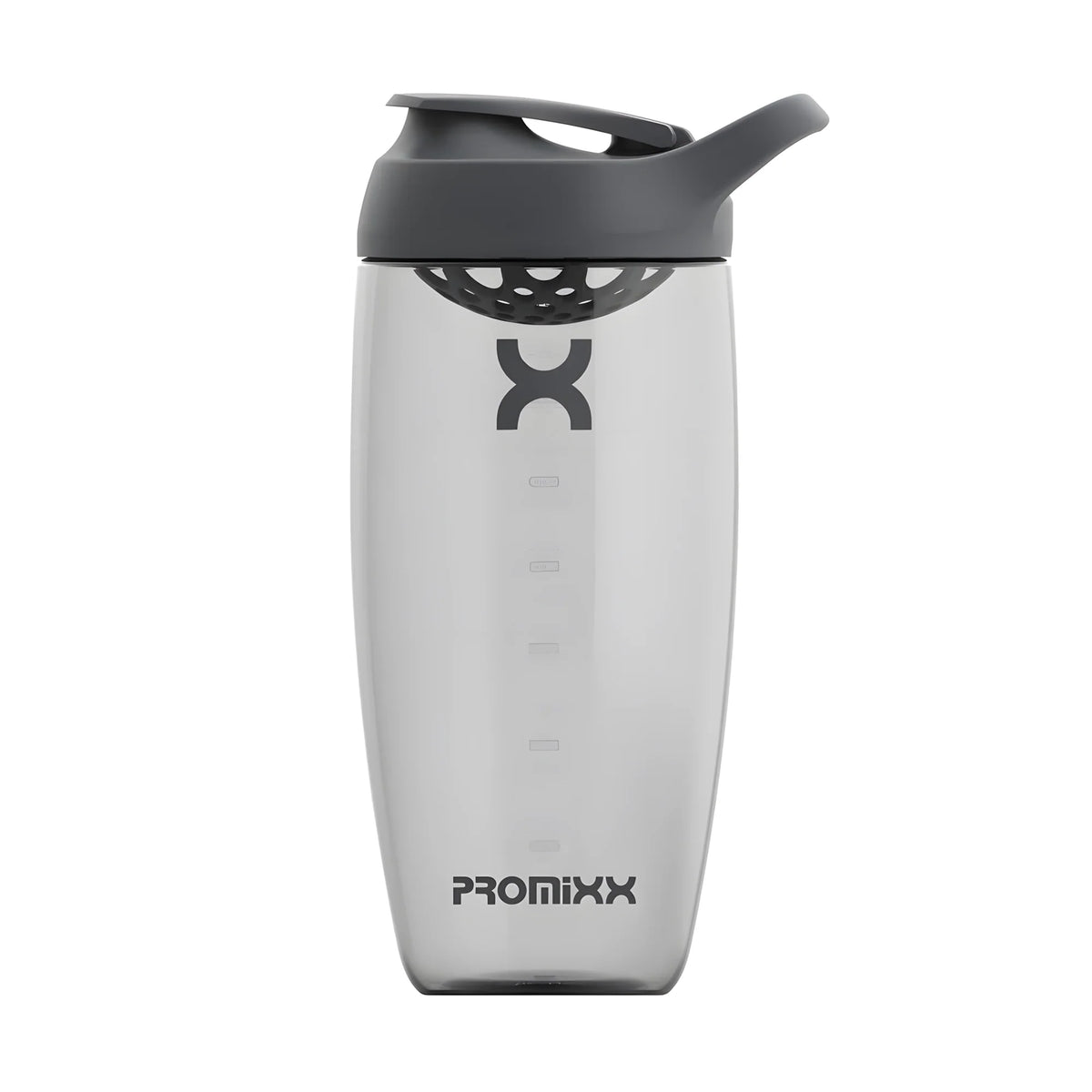 ProMixx Pursuit Shaker Bottle 700 ml i färgen Graphite Grey med transparent design och grått lock., bild 2 av 7