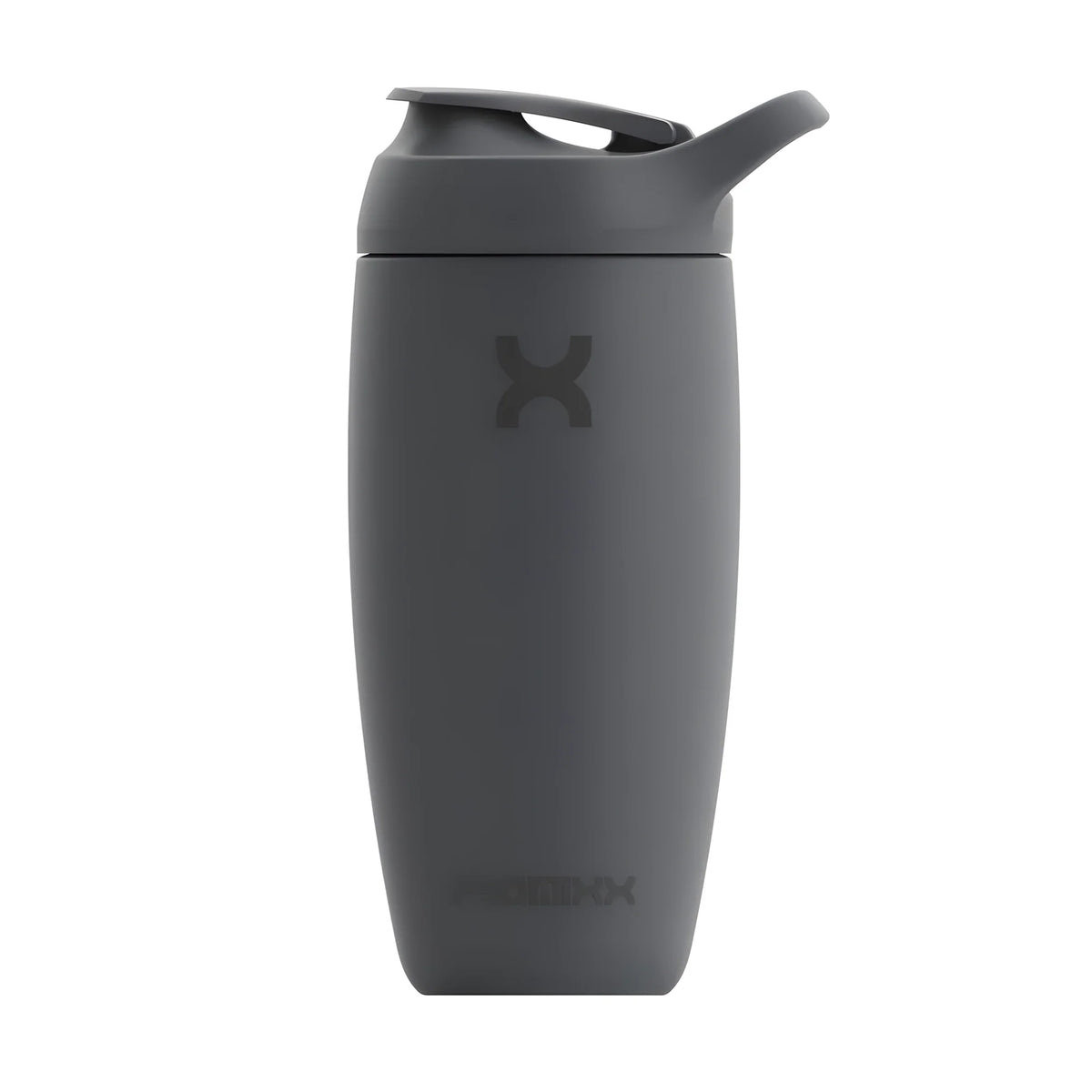 Grafitgrå ProMixx Pursuit Double Wall Steel 550 ml, en isolerad shakerflaska i stål med silikongrepp och sportlock., bild 4 av 5