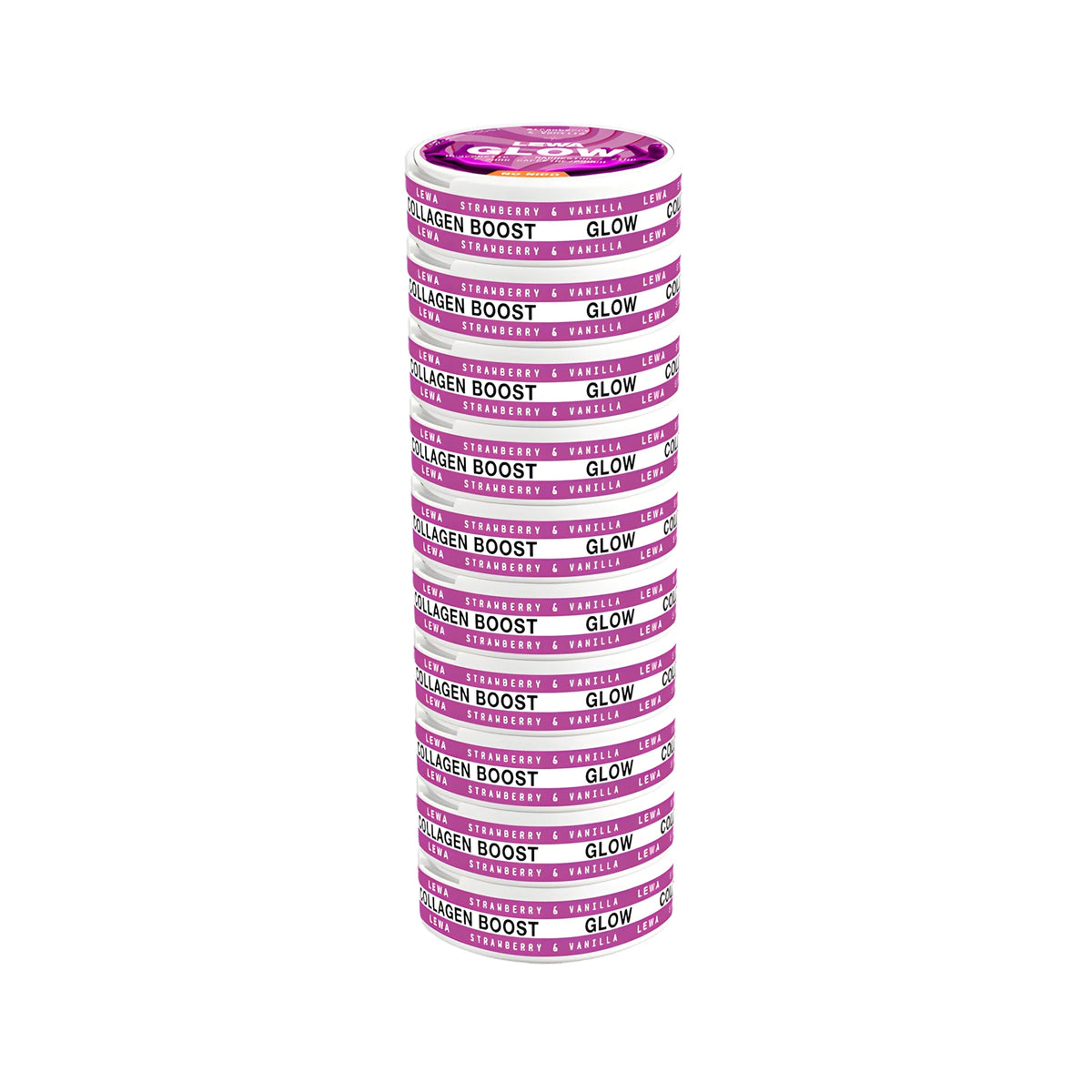 10 x LEWA Glow No Nico Strawberry/Vanilla