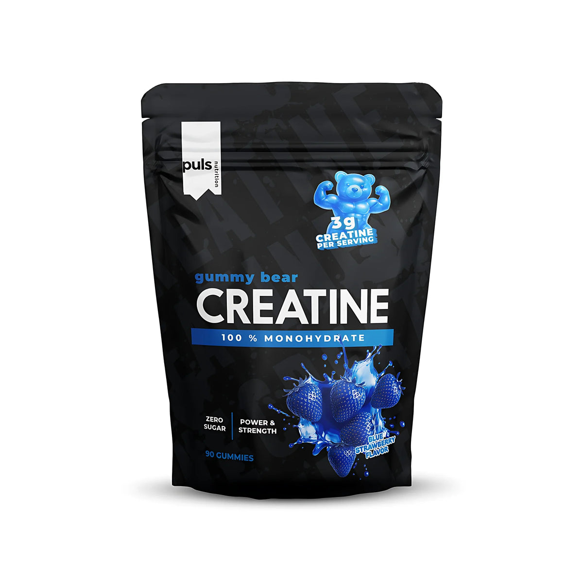 Puls Nutrition Creatine Gummies 90 pcs Blue Strawberry, bild 1 av 1