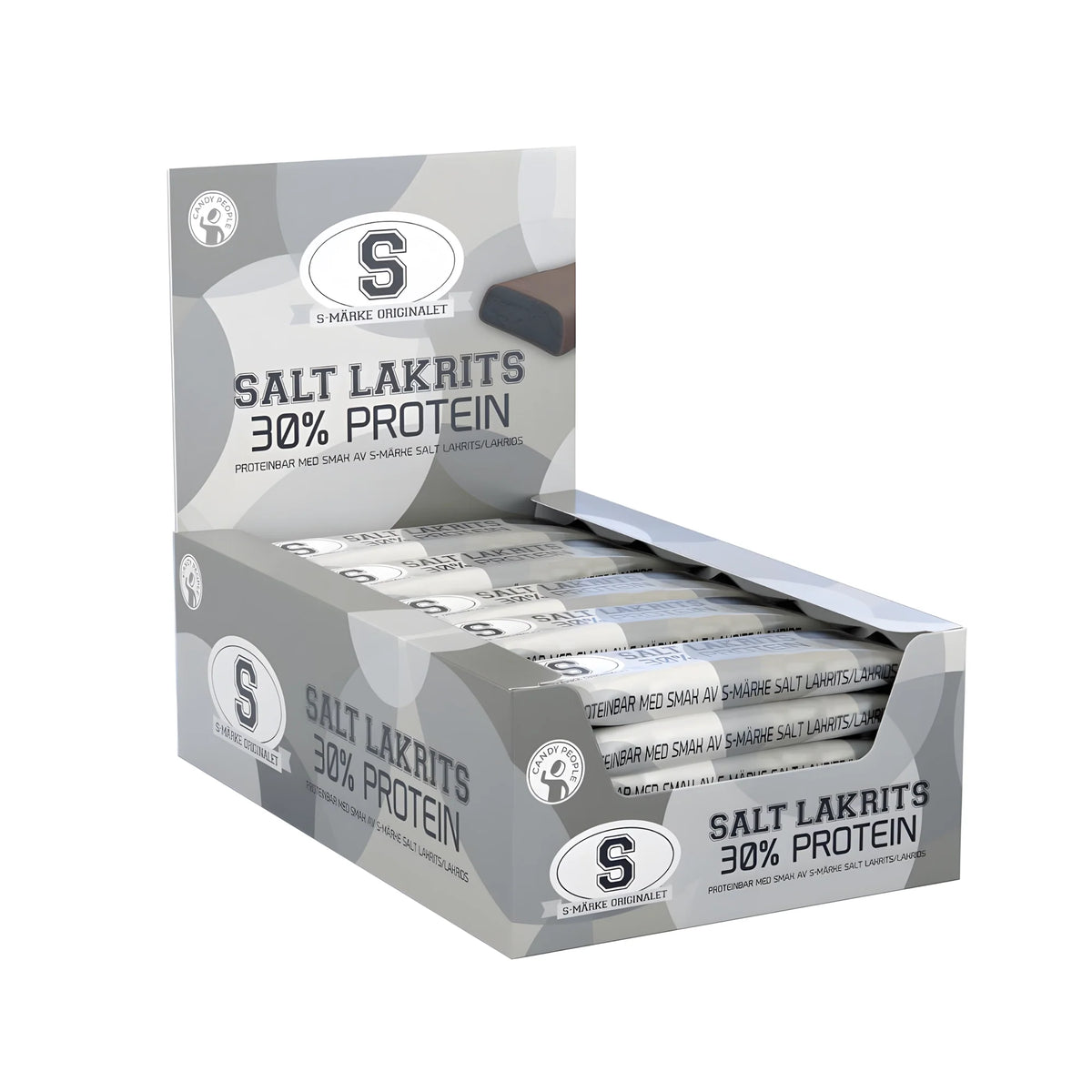 20 x S-märke Proteinbar 35 g Salt Lakrits