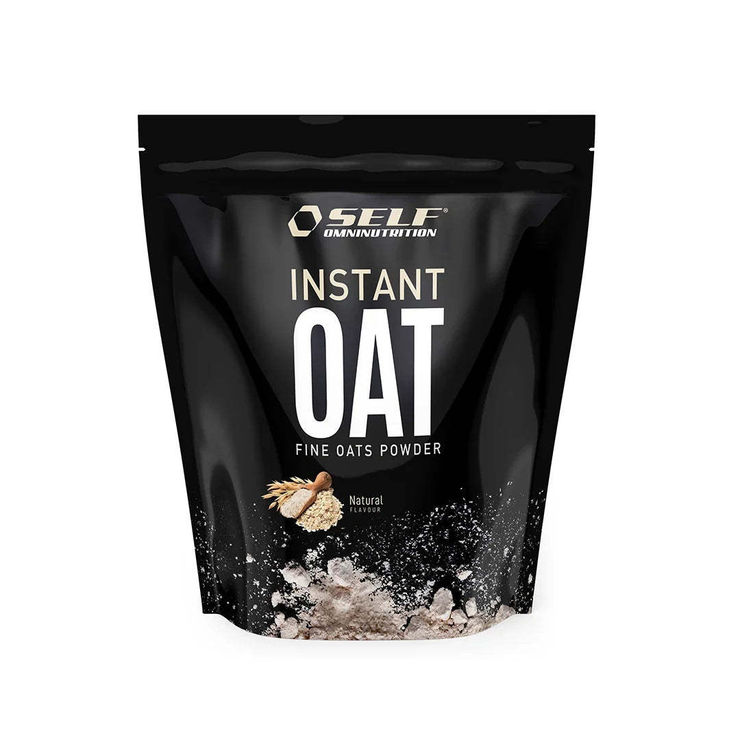 Self Omninutrition Instant Oat 1 kg snabbgröt i en svart påse med vit text och naturell smak., bild 1 av 1
