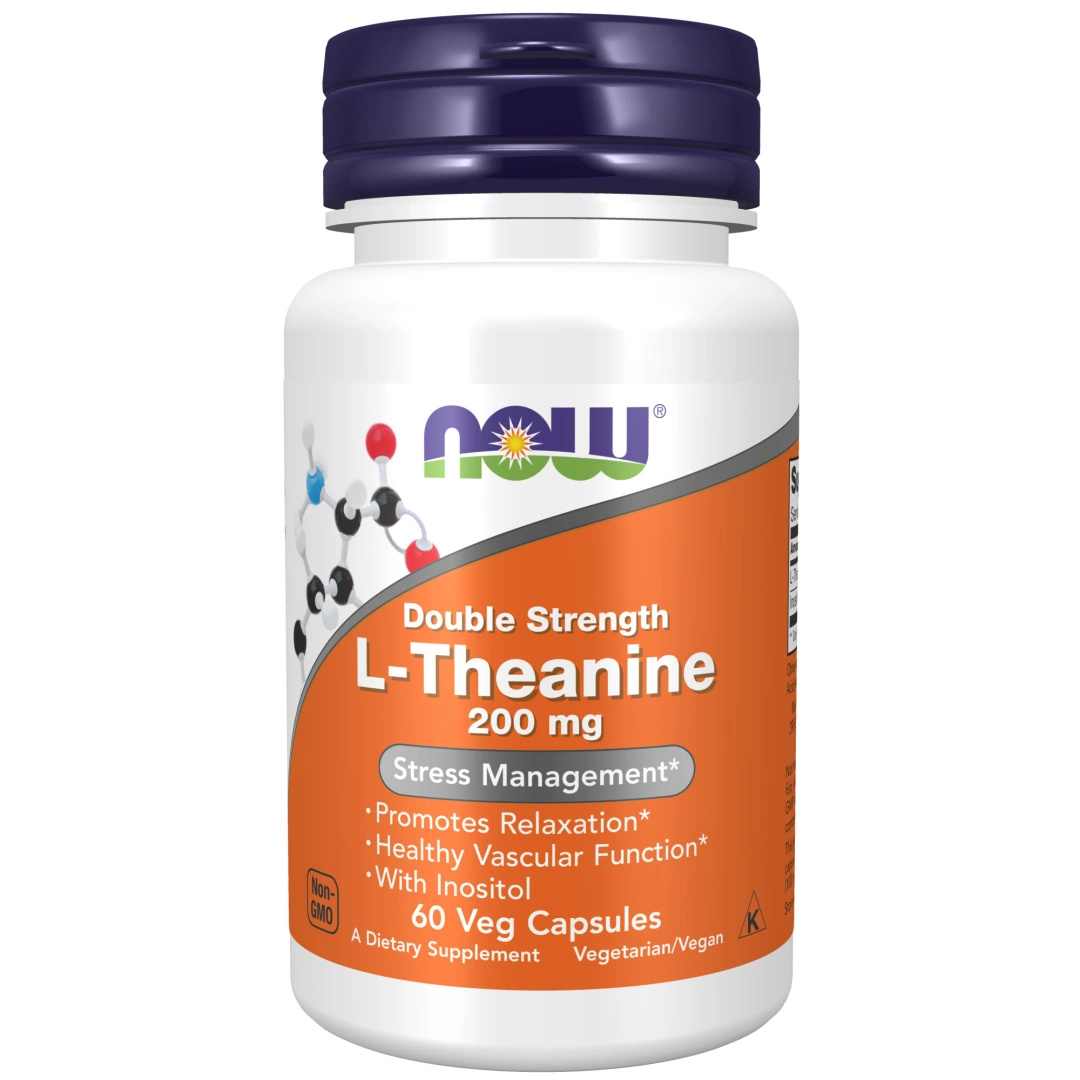 Now Foods L-Theanine 200mg, 60 Kapslar
