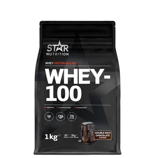 Whey-100 Vassleprotein, 1kg Double rich chocolate