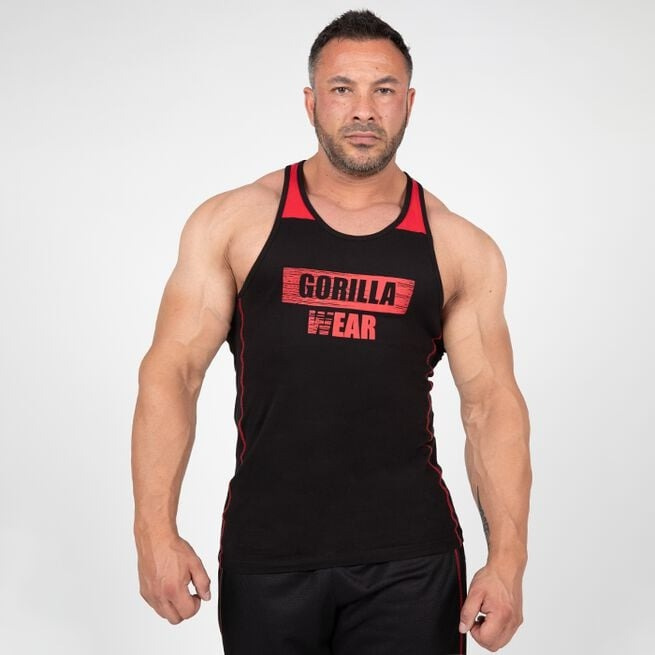 Wallace Tank Top, black/red - 3XL