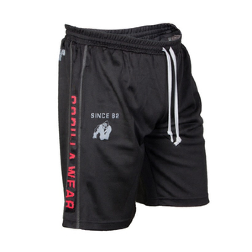 Functional Mesh Shorts, black/red - 2XL/3XL