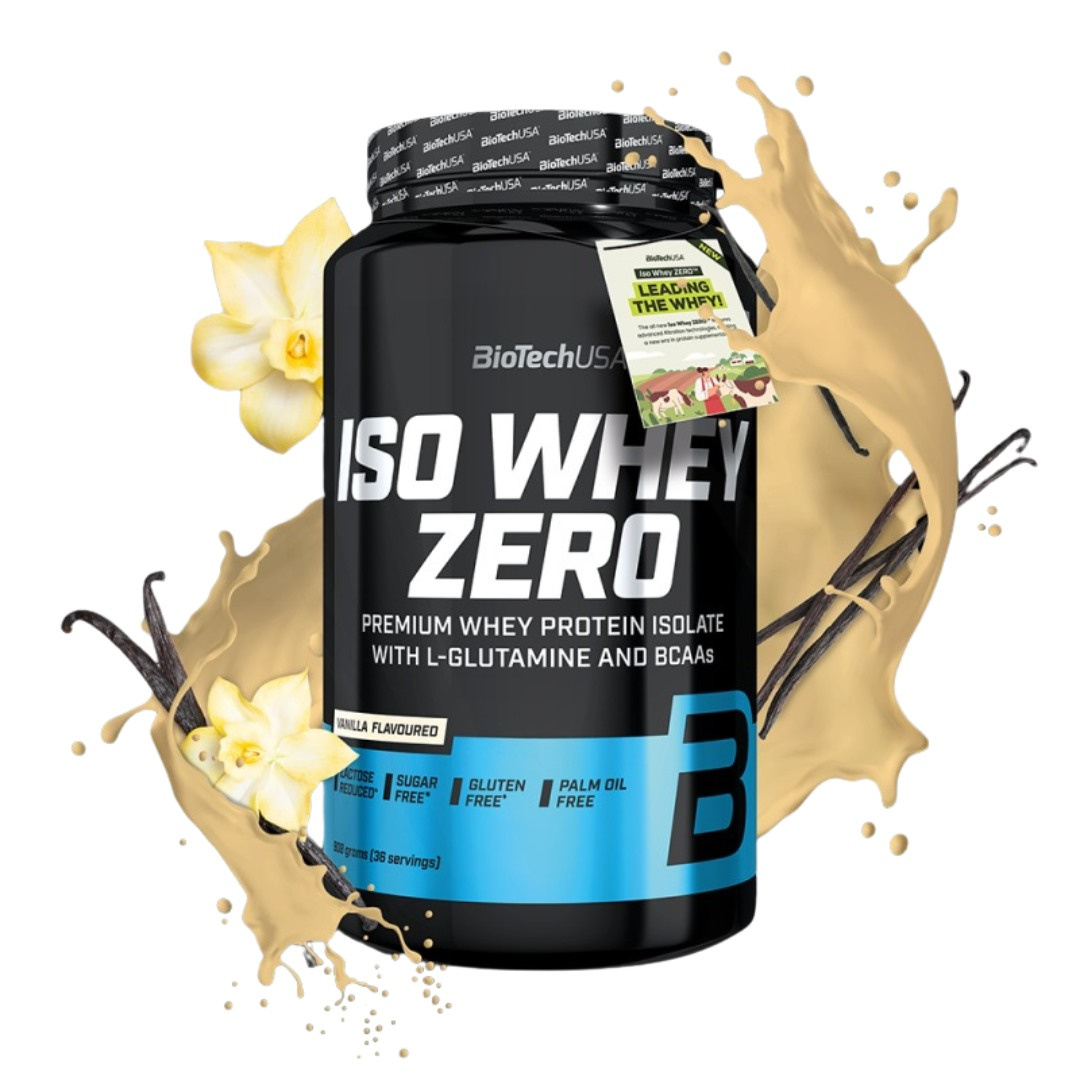 BiotechUSA Iso Whey Zero Laktosreducerat Vassleproteinisolat 908 g