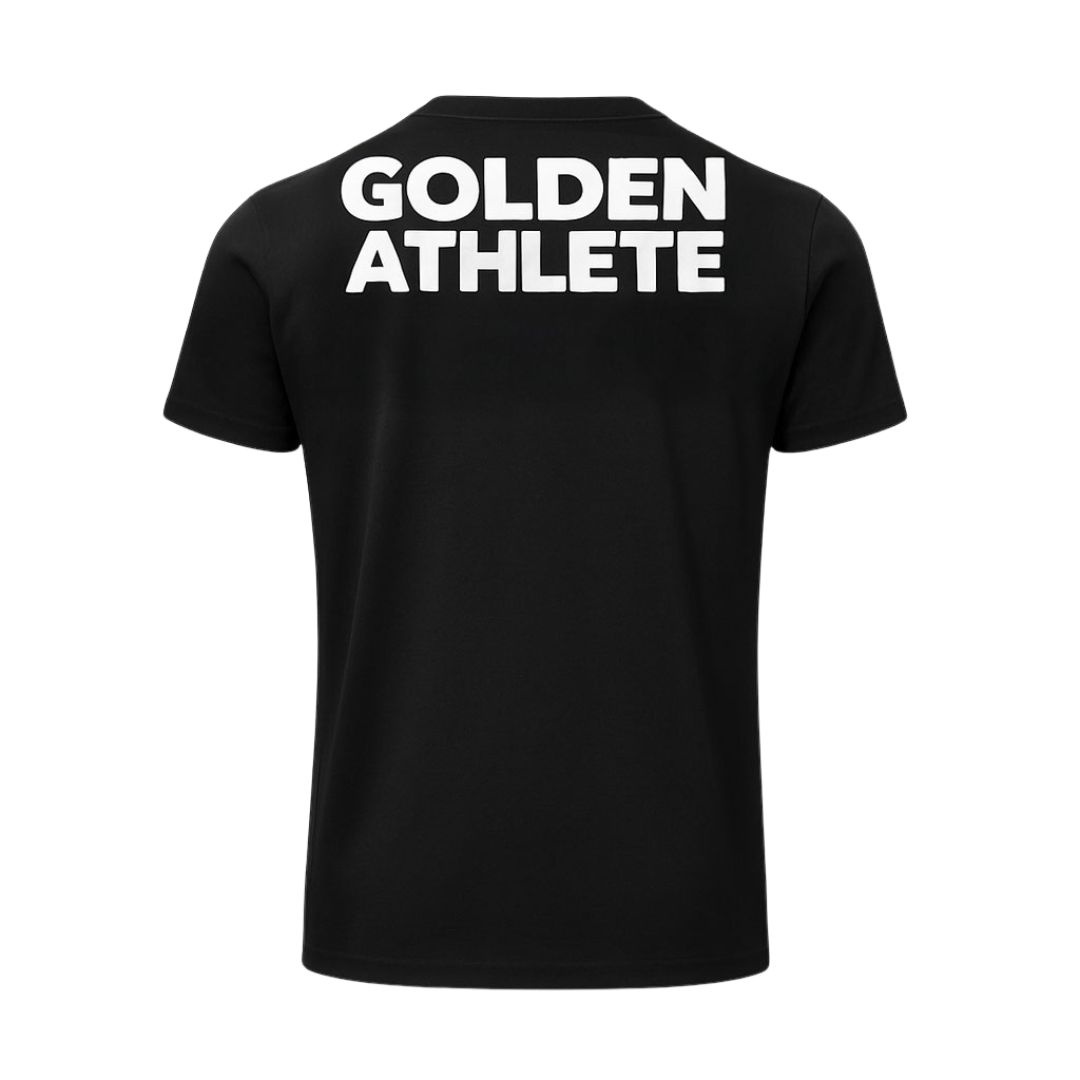 Golden Athlete Logo Tee - Black