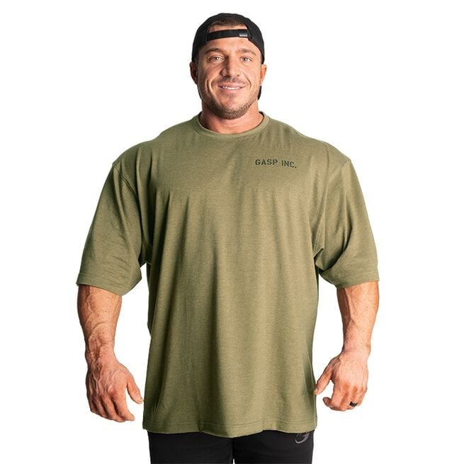 Gasp Division Iron Tee Army Green Melange