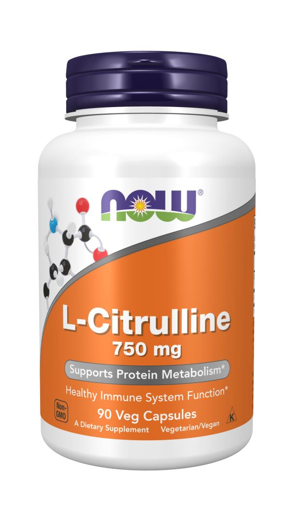 Now Foods L-Citrulline 750mg, 90 Vegetariska Kapslar