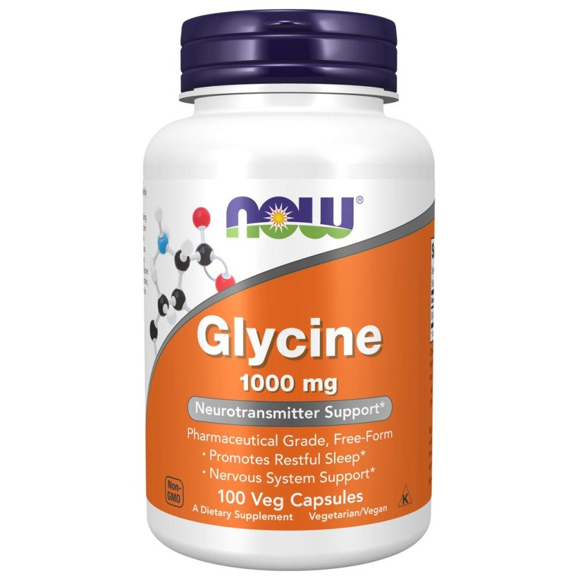 Now Foods Glycine 1000mg, 100 Vegetariska Kapslar