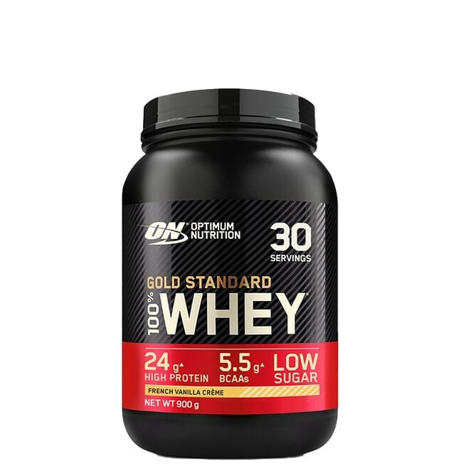Optimum Nutrition 100% Whey Gold Standard Vassleprotein 908 g, French Vanilla
