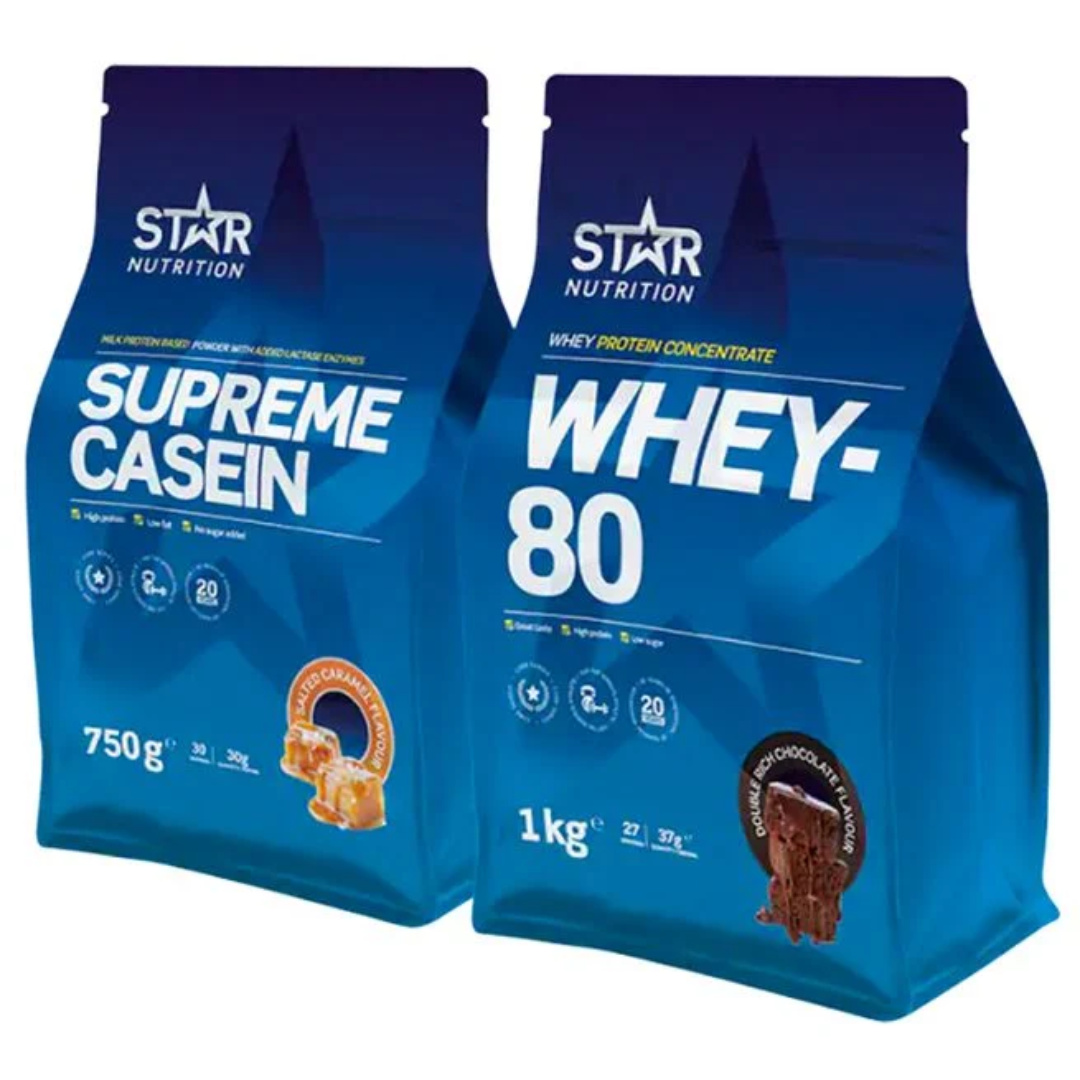 Dag- och nattpaket Vassleprotein + Kasein