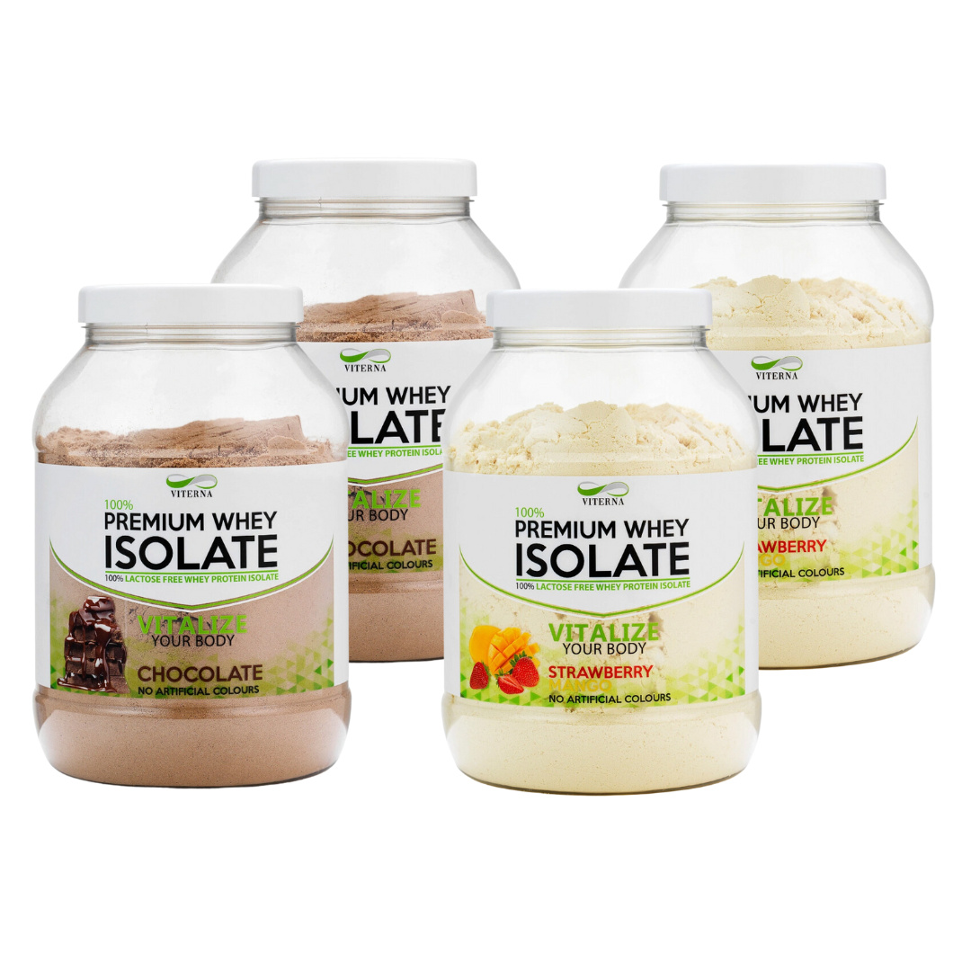 Viterna 4x 100% Premium Whey Isolate Vassleproteinisolat 900g Mix & Match