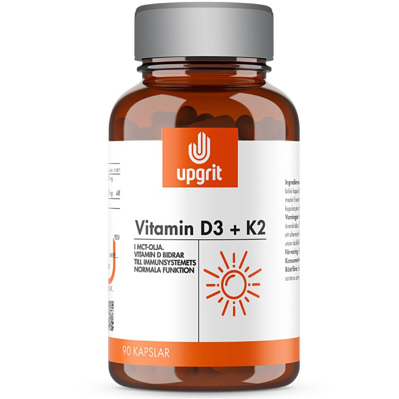 Vitamin D3 + K2, 90 kapslar