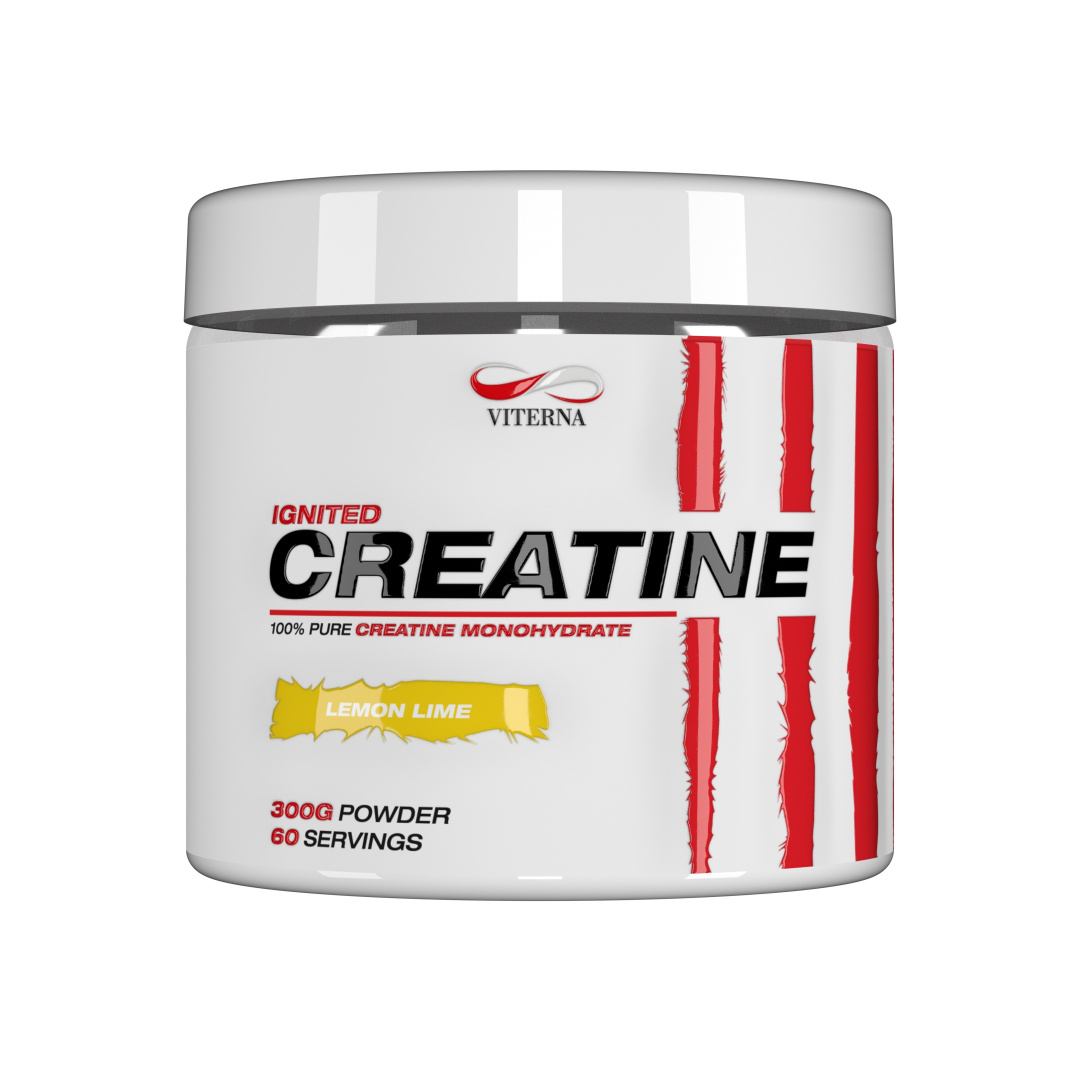 Viterna Ignited Creatine Smaksatt Kreatinmonohydrat 300g, Lemon Lime