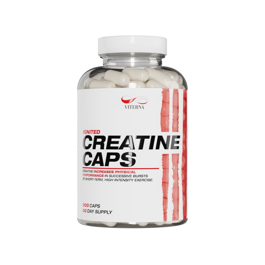 Viterna Ignited Creatine Kreatin Monohydrat Kapslar, 200 Kapslar