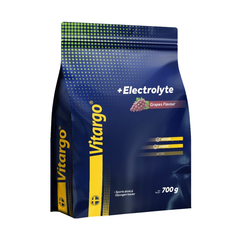 Vitargo + Electrolyte 700 g, Druva, Kolhydratsladdning